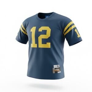 VTG Adidas True School Roger Staubach Navy Midshipmen Jersey #12 L 48 Stitched